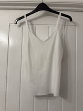 Image of New Sloggi Women's White Zero Feel 2.0 Spagetti Top, UK Size Medium