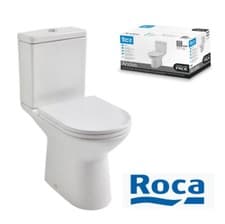Image of Roca Andes Rimless Toilet Pan With Dual Flush Cistern And Soft Close Seat Modern