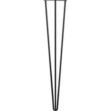 Image of 2 x Rothley 3-Pin Hairpin Worktop Leg Matt Black 710mm NEW
