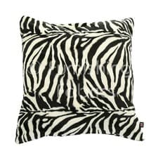 Image of Animal Design Pattern Safari Wild Zebra Soft Faux Velvet Fabric Cushion & Cover