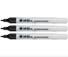 Image of Dry Wipe Pens Markers Slim FINE Tip High Quality White Board Drywipe Dry Erase 