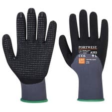 Image of Portwest A353 DermiFlex Ultra Plus Gloves – 3/4 Dipped, Nitrile Dotted Grip