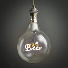 Image of Vintage Style 2w LED BC B22 Bayonet Cap Globe Clear Light Bulb - Beer - RRP £20