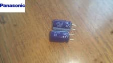 Image of 2 Panasonic 470uf 35v Electrolytic Capacitor 85C 16mm 10mm ECA1VM471 M Series