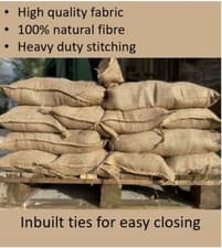 Image of Empty hessian sandbags