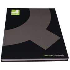 Image of Q-Connect Hardback Casebound Notebook A4 Black