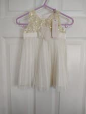 Image of Monsoon - Flower Girl Dress - Sequin Decal on Bodice - Size 0-3 Months