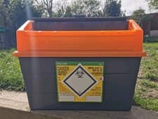 Image of 24 Litre Sharpsafe Orange Sharps Bin - Extra Large