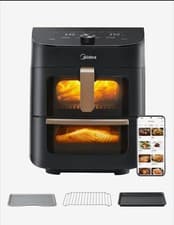 Image of Midea Dual Zone Air Fryer Oven 11L 2400W WiFi Alexa 2 Drawer Sync Cook