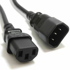 Image of 10 x 1m IEC EXTENSION CABLE Mains Power Kettle Lead UPS