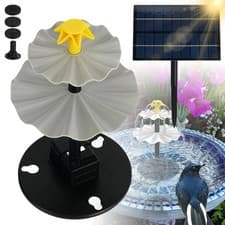 Image of Solar Powered Water Fountain Solar Fountain Pump Kit With 6 Nozzles for Garden