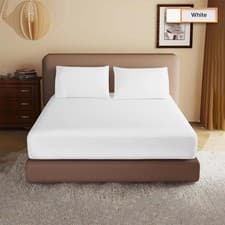 Image of 400TC 100% Egyptian Cotton 40CM Extra Deep Fitted Sheet Single Double Bed Sheet