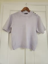 Image of Mint Velvet Buttoned Detail Jumper. 54% Acrylic 40% Polymide/Nylon 6%Wool M New