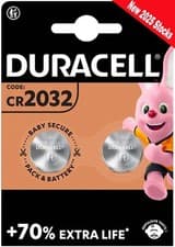 Image of 2032 Duracell Batteries CR2032 DL2032 BR2032 3V Coin Cell Lithium Pack of 2