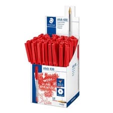 Image of BLACK BLUE RED GREEN Staedtler Stick 430 Ballpoint Pen Medium & Fine CHOOSE QTY