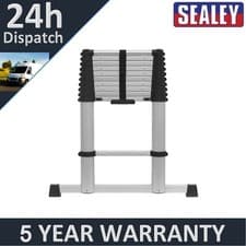 Image of Sealey Aluminium Professional Telescopic Ladder 11-Tread EN 131 ATL11
