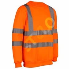 Image of HI VIS VIZ HOODED SWEATSHIRT HIGH VISIBILITY REFLECTIVE WORKWEAR FLEECE JACKET