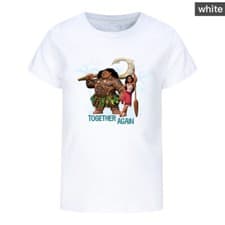 Image of Kids Girls Boys Moana Casual Short Sleeve T-shirt 100% Cotton Tshirt Summer Top