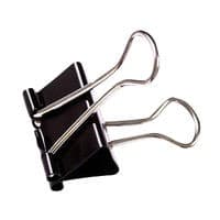 Image of Foldback Clip 25mm Black (100 Pack) 22781