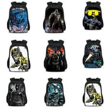 Image of The Batman Backpack Cosplay Bruce Wayne Robert Schoolbag Travel Rucksack Gifts
