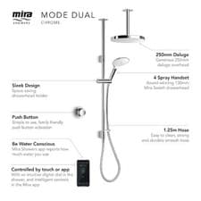 Image of Mira Mode Maxim Thermostatic Digital Shower - Ceiling Fed (low press) 1.1980.008