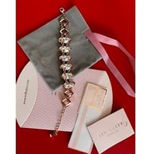 Image of Ted Baker Incaa Large Crystals Bracelet Rose Gold plated BNWT Rrp £100