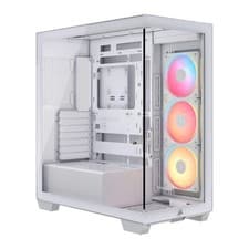 Image of Corsair 3500X LX-R RGB, White, Mid Tower, Tempered Glass, Reverse Connection, 3x
