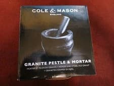 Image of Cole & Mason Pestle and Mortar Natural Marble Spice Grinder