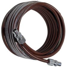 Image of Tv Aerial Cable Coax RF Lead Male Plug to Plug with Coupler Brown CHOOSE LENGTH