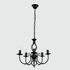 Image of Traditional 5 Way Chandelier Ceiling Light Fitting Twisted Design Inc LED Bulbs