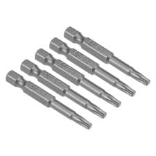 Image of 5Pcs 50mm Long 1/4" Hex Shank T20 Magnetic Torx Head Screwdriver Bit Alloy Steel