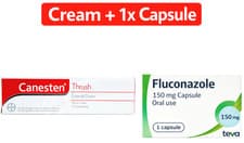 Image of Canesten Thrush Duo - Canesten 2% Cream 20g + Fluconazole 150mg Generic Combo