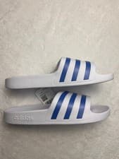 Image of New Adidas Adilette Aqua Women's Slide Sandals White/Blue HP6295 - Size UK 6