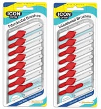 Image of Icon Optim 8's - 2 Packs of 8 Interdental Brushes Size 2 Red