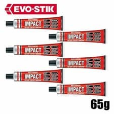 Image of 6 x EVO-STIK Multi-Purpose Glue Impact Instant Contact Adhesive 65g Fast Drying