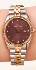 Image of Abbott Lyon - MINI TWO TONE MOCHA LINK BELGRAVIA 30 WATCH - NEW!