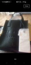 Image of Ted Baker Women's Tote Bag In Black Small Size With Handle And Popper To Carry.