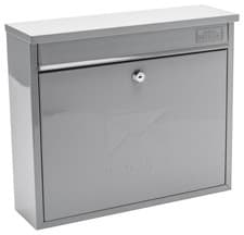 Image of Elegance Wall Mounted Stainless Steel Post Box, French Grey - 701563