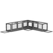 Image of PawHut Cat Tunnel 250cm Wooden Play Tunnel 8 Doors Dark Grey Premium