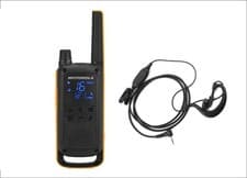 Image of WALKIE TALKIE MOTOROLA TLKR T82 WITH HEADPHONE - INCLUDES 1 WALKIE + 1 HEADPHONE