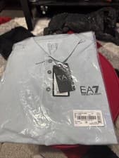 Image of Emporio Armani Men's Blue Polo Shirt Size XL