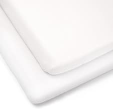 Image of Clair de Lune 2 Pack Fitted Jersey Cotton Cot Sheets 60 x 120 cm (White)