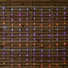 Image of 1.2m x 1.2m Light up Christmas Tree Curtain Lights with 108 Rainbow LEDs