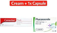 Image of Canesten Thrush Duo - Canesten 2% Cream 20g + Fluconazole 150mg Generic Combo-