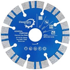 Image of 115mm Universal Turbo Diamond Blade – Cuts Concrete, Brick, Tile, Stone Asphalt