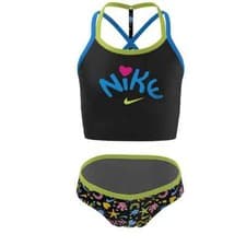 Image of Nike Girls (kids) Fun Forest T-Crossback Midkini Top & Bottoms Swimsuit Set -M/L