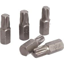 Image of Neilsen 5pc Torx Star Bit Set T45 T50 x 30mm 10mm Hex Shank