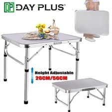 Image of FOLDABLE 2.6FT 4FT 3FT PICNIC TABLE CAMPING TABLE OUTDOOR PORTABLE FOLDING DESK