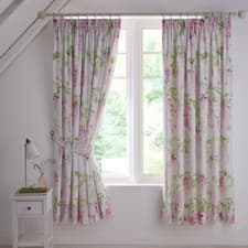 Image of Duvet Cover Bedding Collection Wisteria Floral Reversible Dreams & Drapes Pink