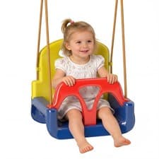 Image of Outsunny 3 in 1 Kids Swing Seat, Adjustable Toddler Swing Chair, Dark Blue